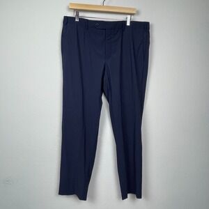 Zanella Active Italy Curtis Pants Men's Sz 38x30 Navy Blue Stretch Dress Trouser